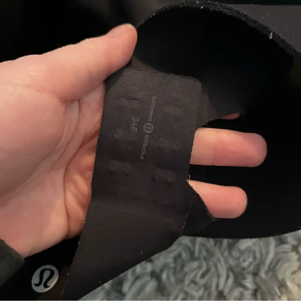 lululemon black high impact sport bra 34e or 34dd
